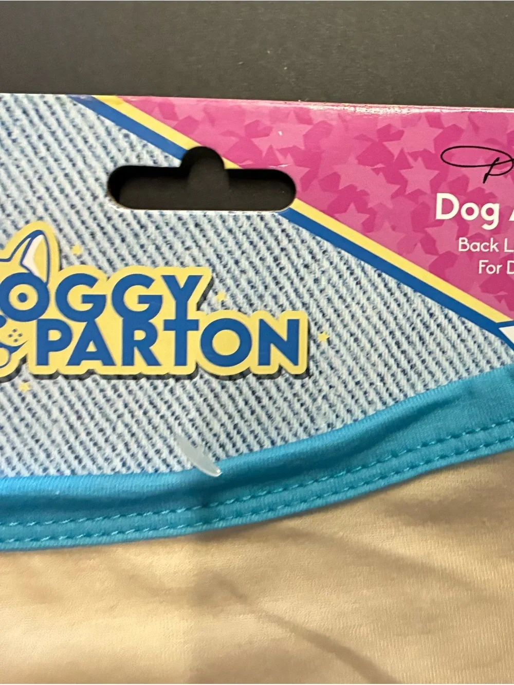 Dolly Cream Graphic Pet Tee with Teal Trim